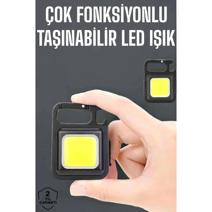 Kamp Işığı Çok Fonksiyonlu Taşınabilir Anahtarlık Kapak Açma Manyetik Özelliği