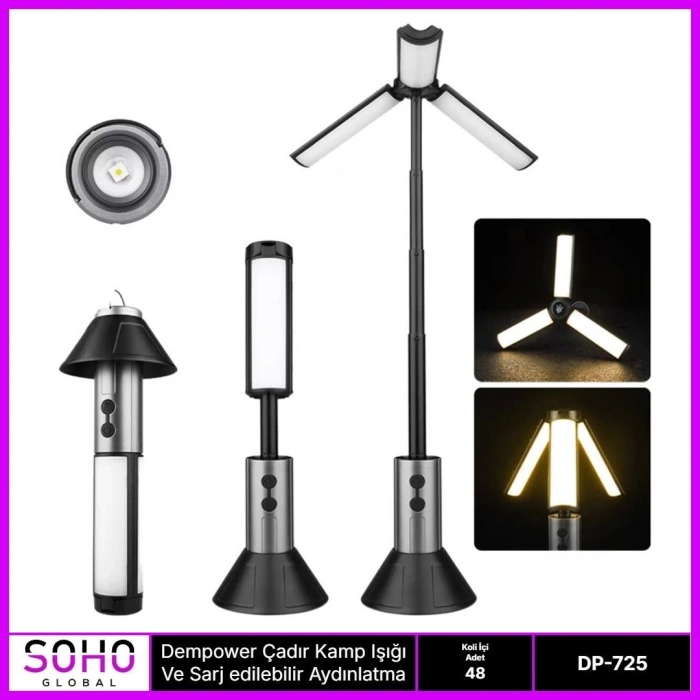 Kamp Işığı Şarj Edilebilir