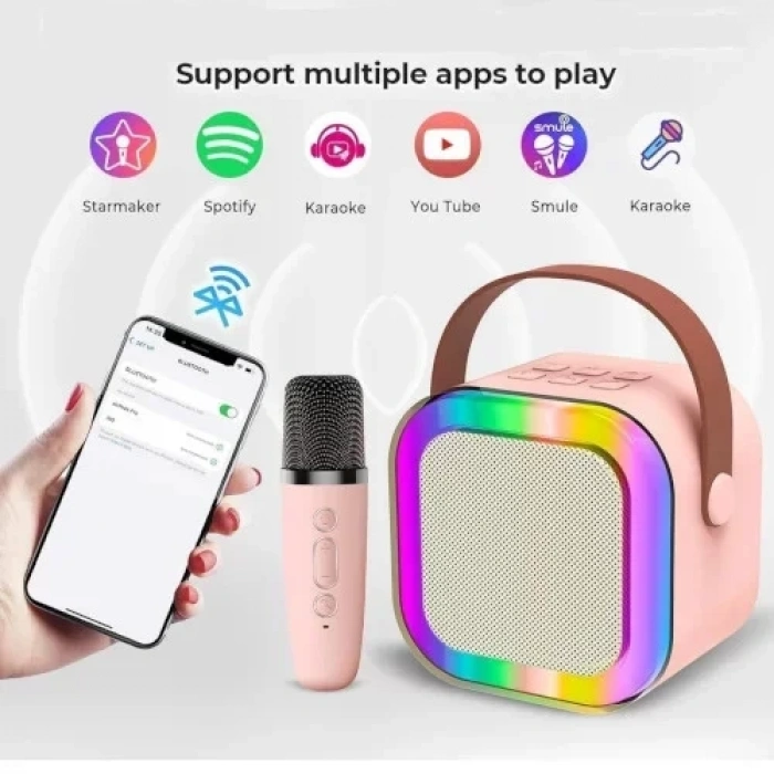 Karaoke Mikrofon Hoparlör Seti Mini (5324)
