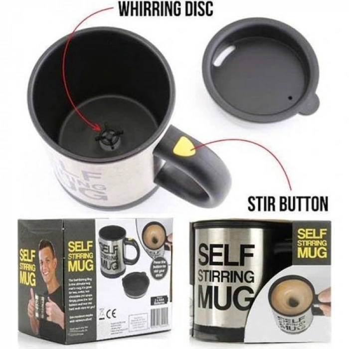 Karıştırıcı Özellikli Mikser Kupa Bardak Self Stirring Mug (5324)