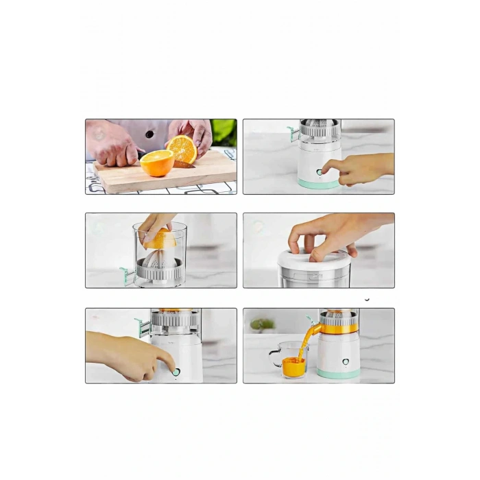 Katı Meyve Sıkacağı Taşınabilir Usb Şarjlı Pratik Paslanmaz Çelik Bıçaklı