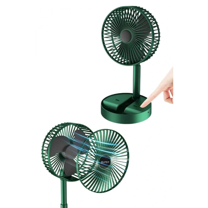 Katlanabilir Teleskopik Şarjlı Fan Masaüstü Soğutucu Vantilatör