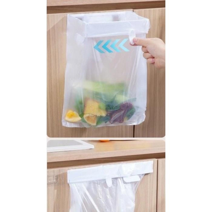 Kendinden Yapışkanlı Katlanabilir Çöp Poşeti Tutucu Aparat