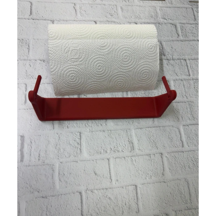 Kırmızı Peçete Askısı Mutfak Duvar Tipi Peçetelik Organizer