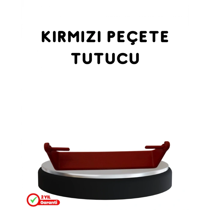 Kırmızı Peçete Tutucu Dayanıklı Duvar Tipi Kağıt Havlu Askısı