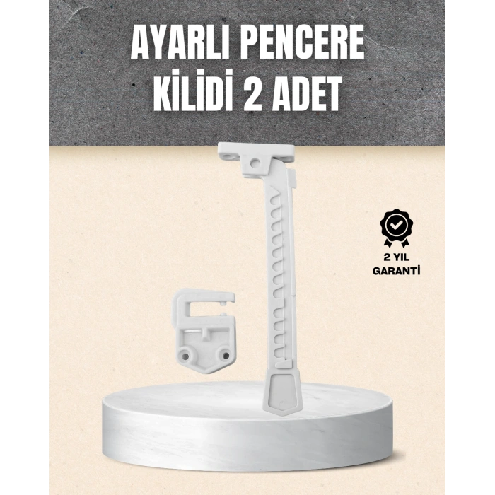 Kolay Montajlı Pencere Açılma Sınırlayıcı 2’li Set