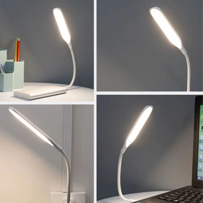 Kompakt USB Beyaz 14 Ledli 3 Kademeli Dokunmatik Okuma Lambası