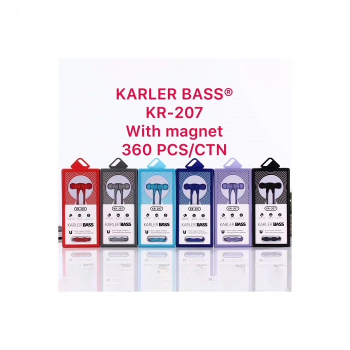 Kr-207 Mıknatıslı Kablolu Kulaklık - Kırmızı