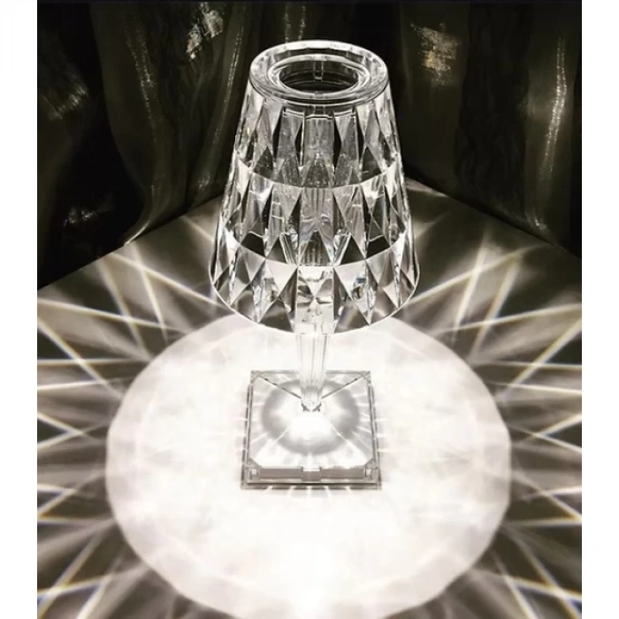 Kristal Abajur LED Kumandalı Ve Dokunmatik Masa Lambası