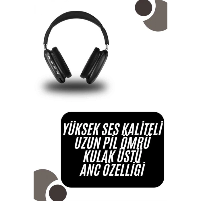 Kulak Üstü Kablosuz Bluetooth Kulaklık Yumuşak Süngerli SD Kart Girişli