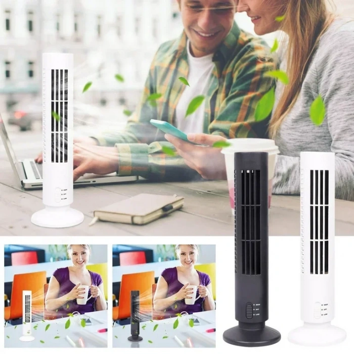 Kule Tipi USB Elektrik Fan Yapraksız Klima Fanı (5324)