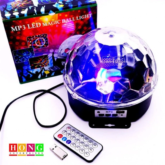 Küre Disko Topu Müzik Çalar Renkli Lazer Işıklı Bluetooth (5324)