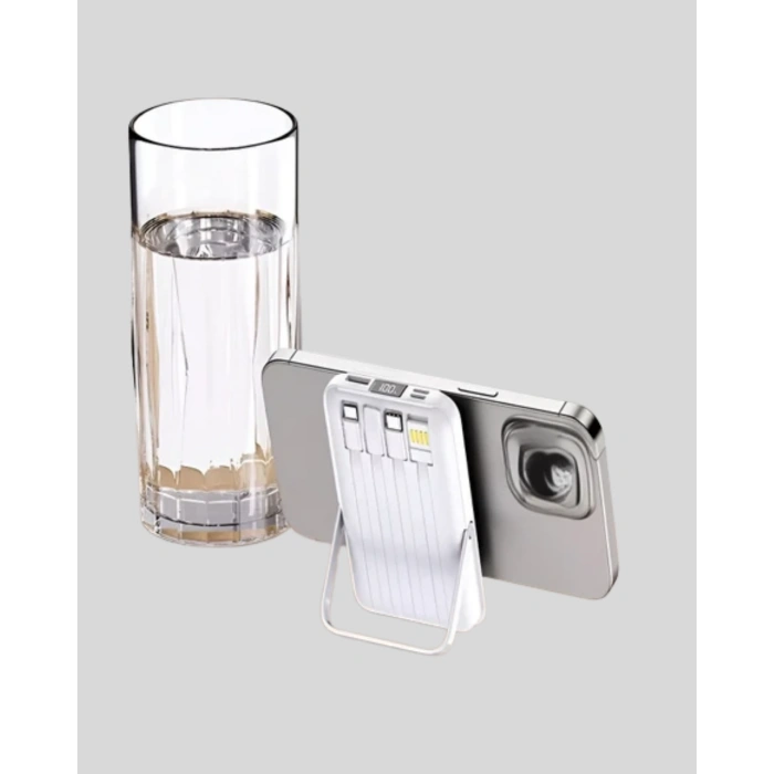 Lcd Göstergeli Manyetik Powerbank Type C Usb Girişli