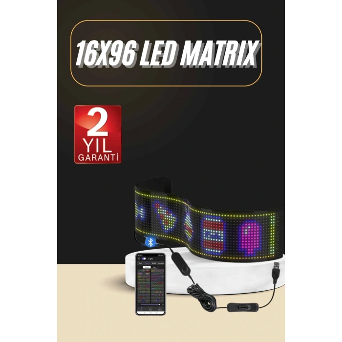 Led Ekran Matrix Panel En Büyük Boy 16x96 Araba Yazısı