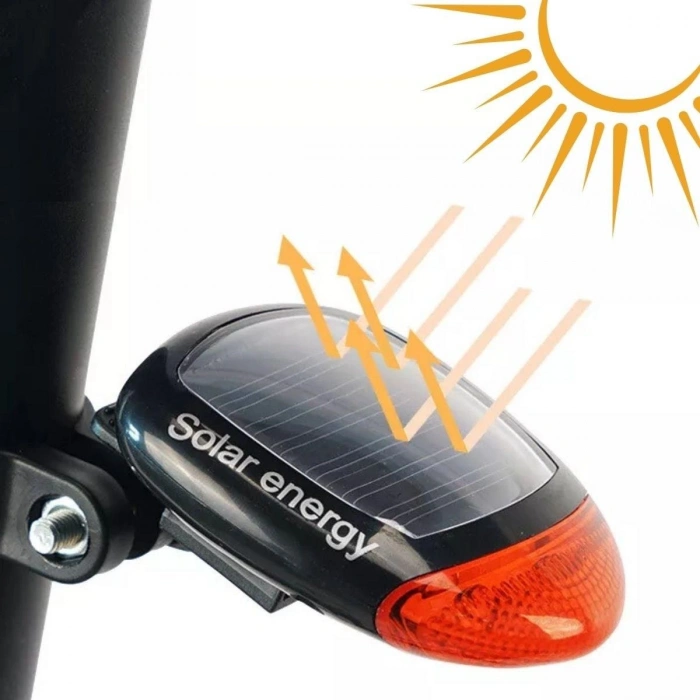 LED Güneş Enerjisi ile Şarj Edilebilir Bisiklet Kuyruk Lambası Solar Bisiklet Lambası (5324)