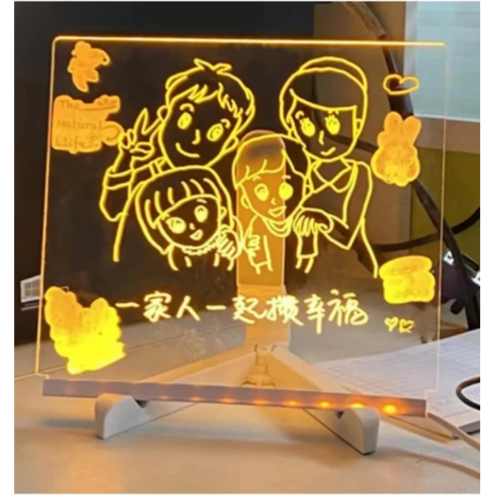 Led Işıklı Çizim Tahtası (20x20cm) (5324)