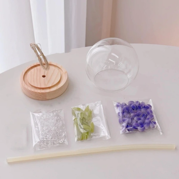 LED Işıklı Lale Cam Küre