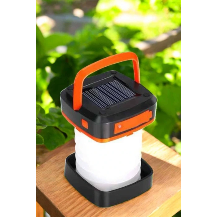 Led Lamba Kamp Lambası Hafif Taşınabilir Şarj Süreli Akordeon El Fenerli