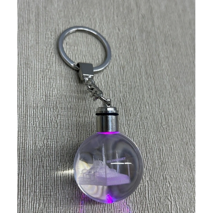 Ledli Sultanahmet Tasarımı Kristal Anahtarlık