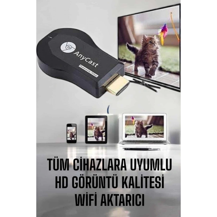 M9 Plus Kablosuz Görüntü+Ses Aktarıcı HDMI TV
