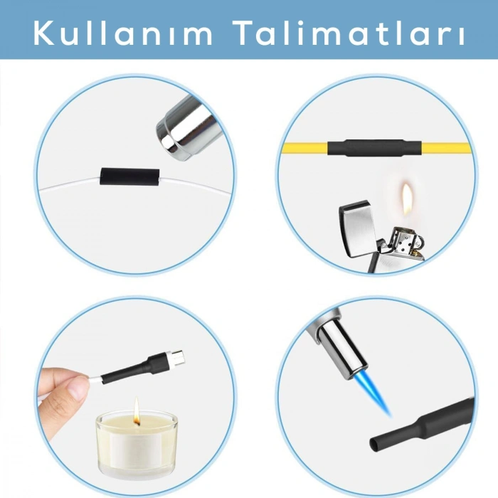 MAKARON KABLO TAMİR SETİ ISIYLA BÜZÜŞMELİ DARALAN HORTUM (5324)