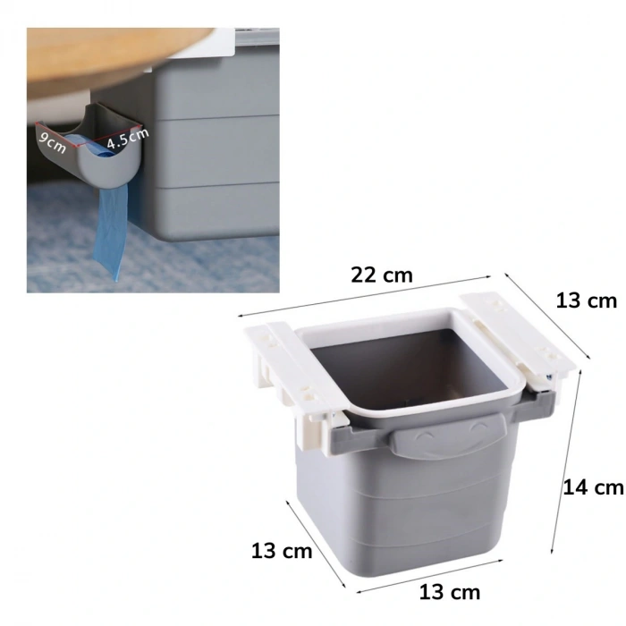 Masa Altı Sürgülü Mini Çöp Kovası (5324)