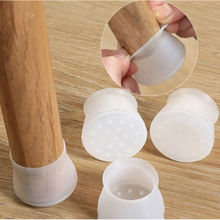 Masa ve Sandalye Ayak Koruyucu Silikon 12 Adet (5324)