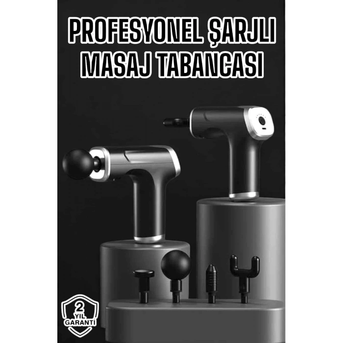 Masaj Aleti Masaj Tabancası Darbeli Şarjlı Kas Ve Vücut Ağrıları İçin