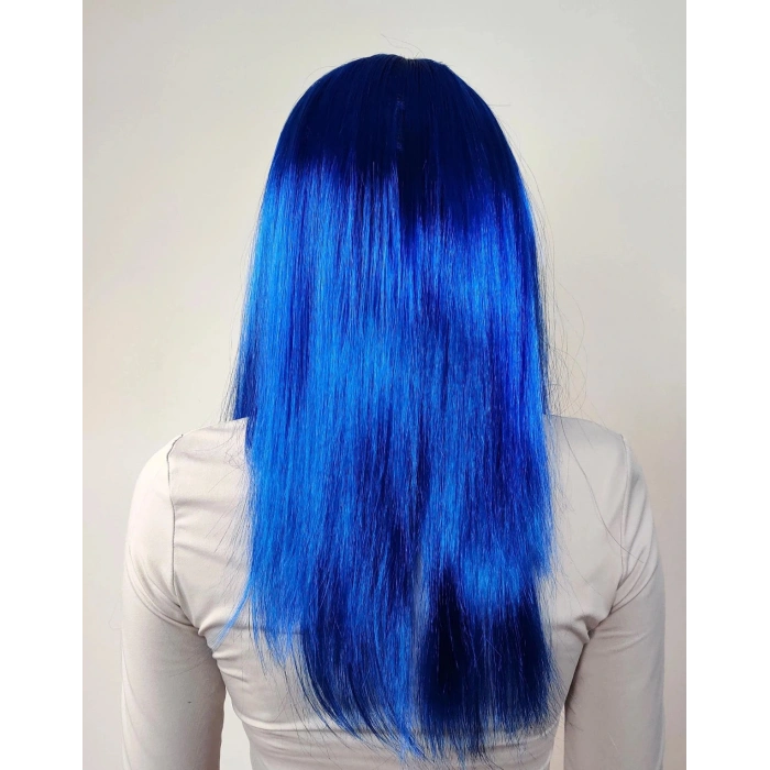 Mavi Renk Uzun Parti Peruğu (5324)
