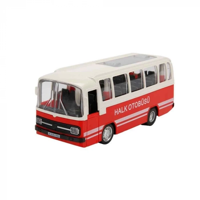 Maxx Wheels Sesli ve Işıklı Nostaljik Halk Otobüsü 15 cm - 83166  -  1 Adet Fiyatıdır