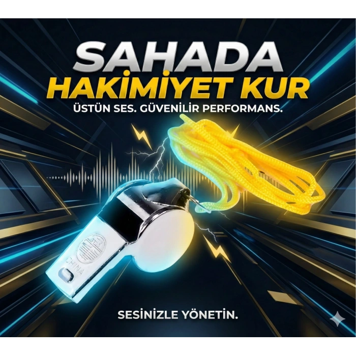 Metal Ipli Hakem Ve Deprem Düdüğü (24lü)