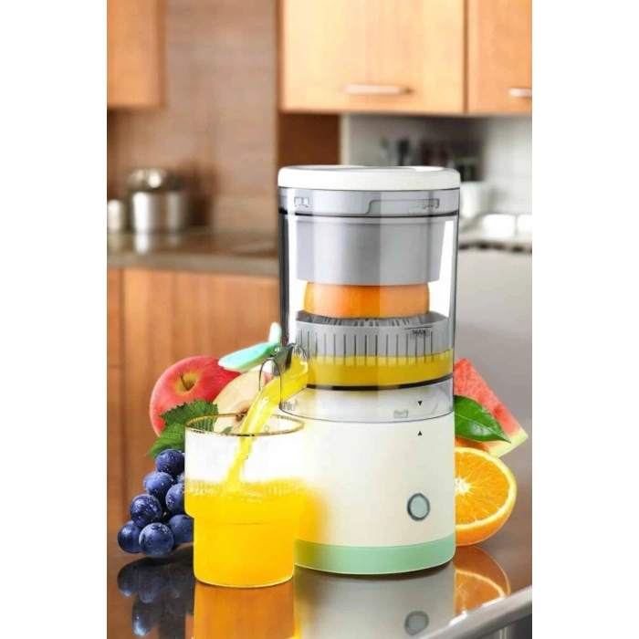 Meyve Sıkacağı Usb Şarjlı Taşınabilir Çift Bıçaklı Güvenlik Kilidi