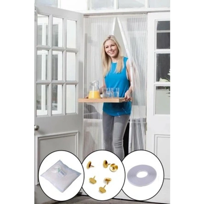 Mıknatıslı Kapı Sinekliği Tül Perde 105 x 205 cm (5324)