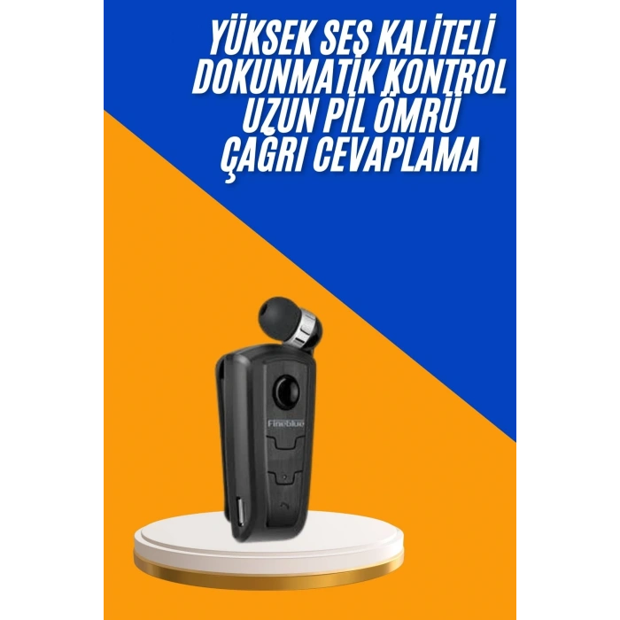 Mikrofonlu Makaralı Bluetooth Kulakiçi Kulaklık Android ve İOS Uyumlu