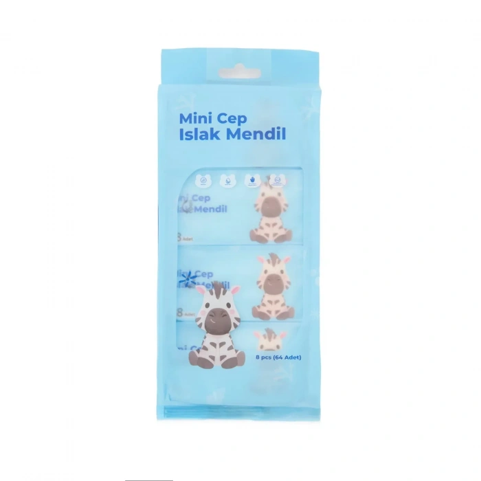 Mini Cep Islak Mendil Günlük Pratik 8'li Paket (5324)