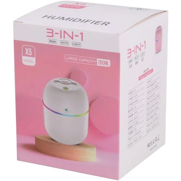 Mini Hava Nemlendirici 3in1 H2O Humidifier220ml (5324)