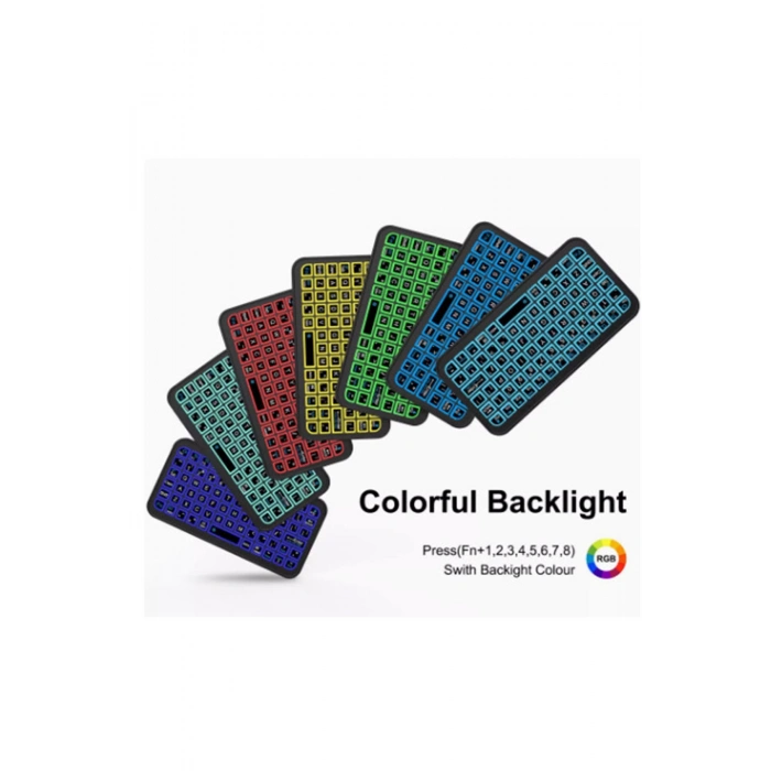 Mini Klavye Smarttv Işıklı Bluetooth Kablosuz Televizyon Ps3 Dizüstü Tabletler Ve Telefonlar İçin