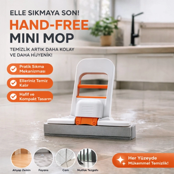 MİNİ MOP 180° TEMİZLİK APARATI TEZGAH - PENCERE - CAM - ZEMİN (5324)