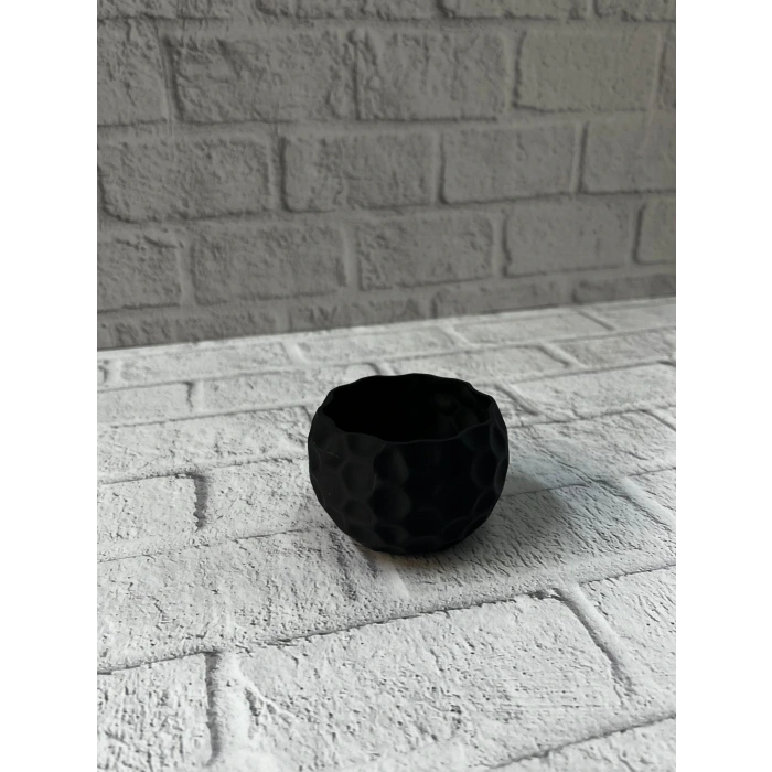Mini Siyah Dekoratif Saksı 5 Cm Modern Masaüstü Bitki Saksısı