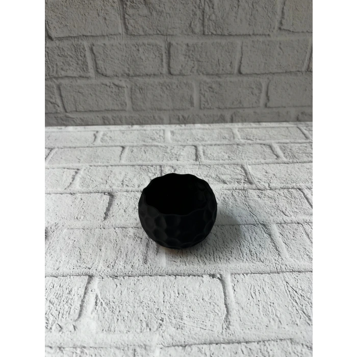 Mini Siyah Dekoratif Saksı 5 Cm Modern Masaüstü Bitki Saksısı