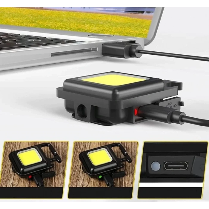 Mini Taşınabilir Led Çok Fonksiyonlu Fener (5324)