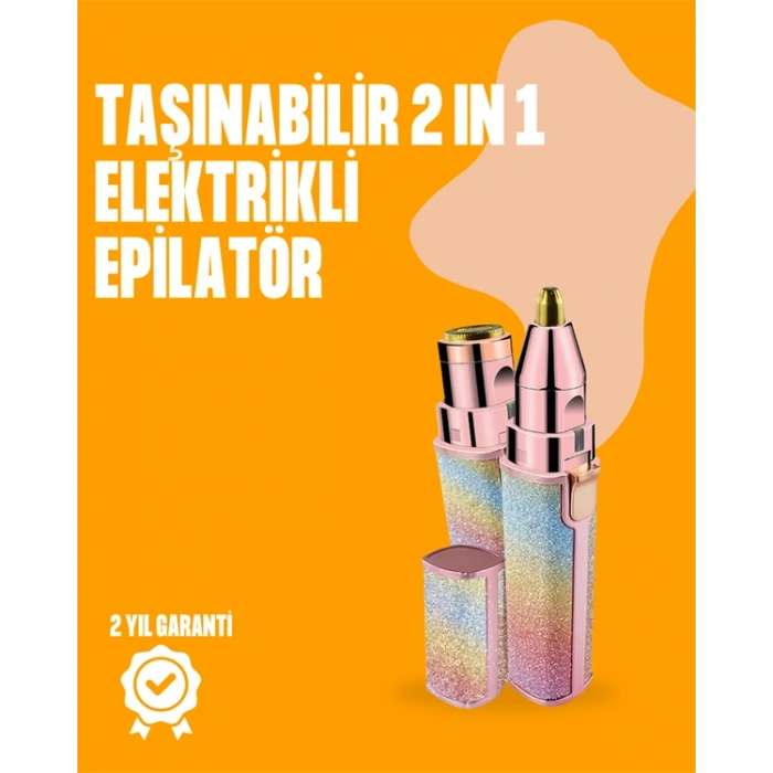 Mini Usb Şarjlı Elektrikli Epilatör – Kaş Ve Yüz Tüy Temizliği İçin 2si 1 Arada