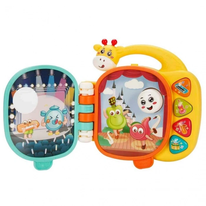 Minibo Sesli ve Işıklı Zürafa Figürlü Müzik Kitabı