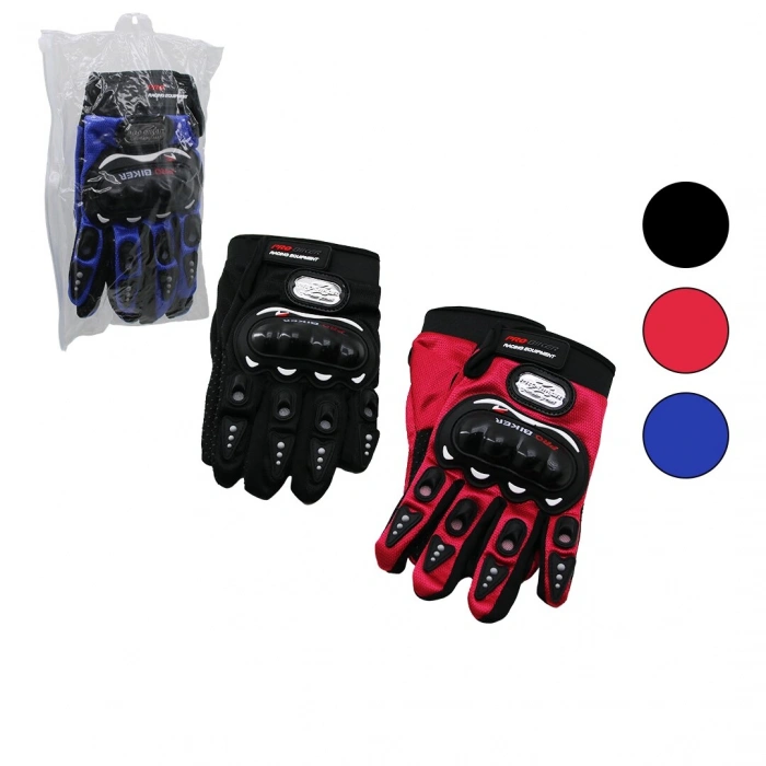 MOTORCU KORUYUCU ELDİVEN RENKLİ - STANDART TEK BOY (5324)