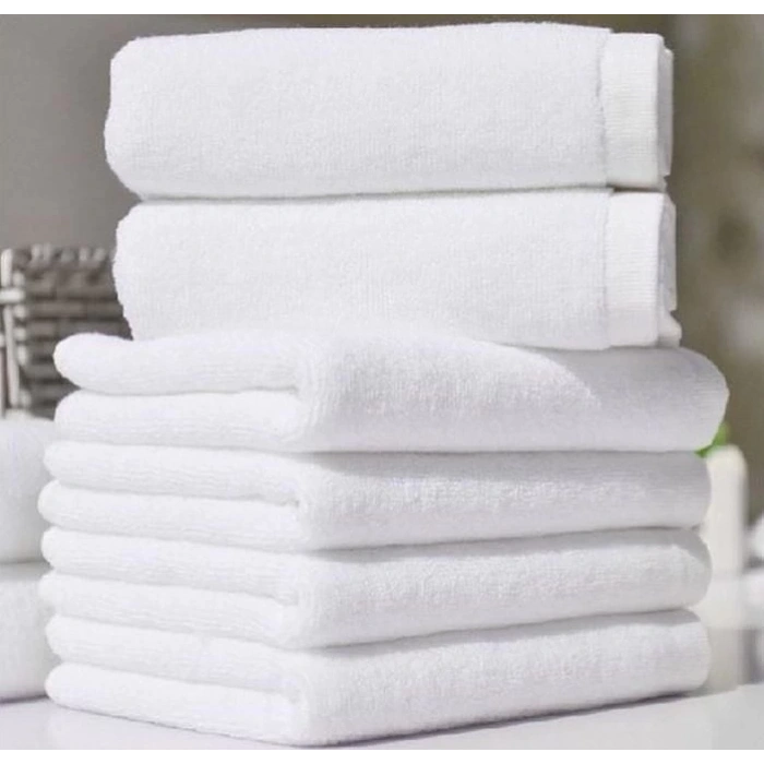 Nevresim Dünyası Otel Tipi 6lı 50x90 Yüz Havlusu Beyaz