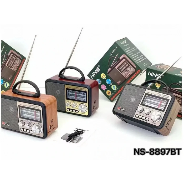 NNS NS-8897 Orta Boy Retro, Nostaljik, Ahşap Tasarım Radyo (5324)