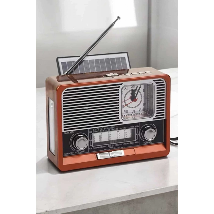 Nostaljik Görünümlü USB Girişli Bluetooth Bağlantılı Radyo