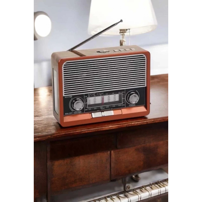 Nostaljik Radyo USB,AUX Ve SD Kart Girişli Bluetooth Bağlantılı