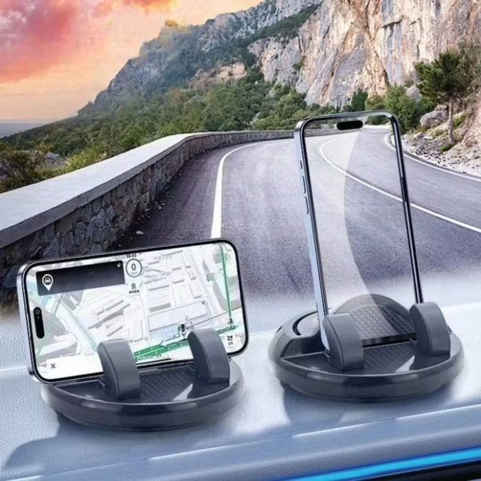 Numaratörlü Güçlü Yapışkanlı 360 Derece Dönebilen Su Geçirmez Araç İçi Telefon Tutucu Plastik Aparat (5324)