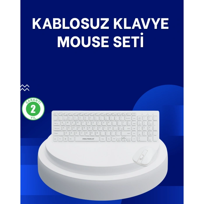 Ofis ve Ev Kullanımı İçin Kablosuz Klavye Fare Seti - Ergonomik ve Pratik
